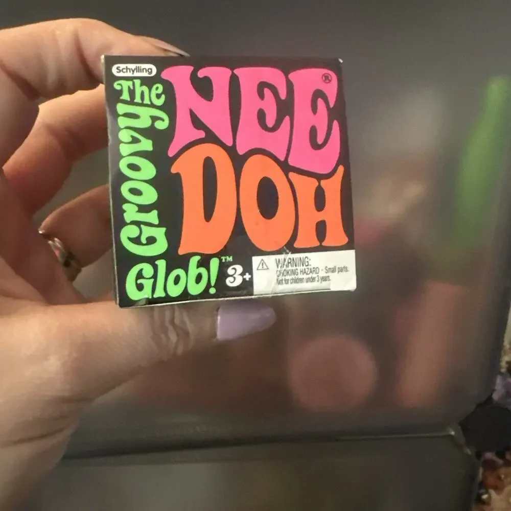 Schylling NeeDoh Groovy Glob 🩷 Pink Squishy Sensory Stress Ball🔥 100%Authentic